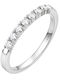 Women's Half Eternity Band Ring with Diamond in 18K White Gold