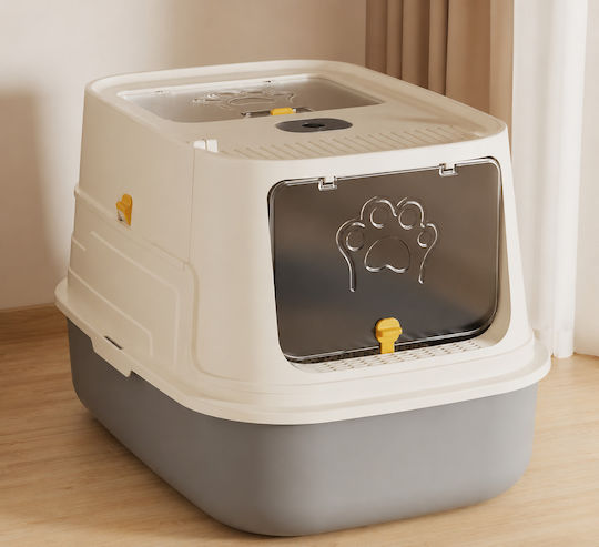 Pet's Choice Katzenklos Geschlossene mit Sieb Weiß M60 x B43 x H40cm