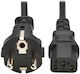 Pdu Power Cord C13 To Schuko Cee 7/7 10a 250v H05vv-f 3m 9.8 Ft Black
