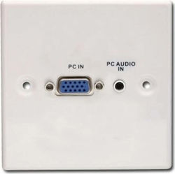 Lindy 60211 Metallischer Wandsteckdose Vga & 3.5mm Stereo Jack Hochbelastbar Lindy 60211 Metallischer Wandsteckdose Vga & 3.5mm Stereo Jack Hochbelastbar
