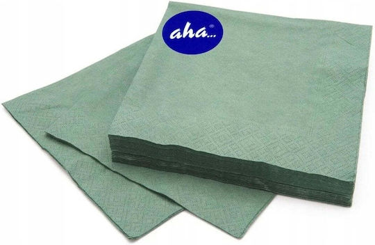 Aha Serviette 3-lagig Grüne 33x33cm Stück