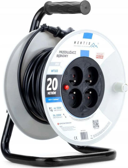 Montis Bobină Cu Cablu 20m Diametru Cablu 3 x 1mm² și Împământare