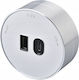 Viking Steckdosenleiste mit 1 USB-A und USB-C Silber