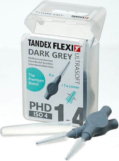 Tandex Flexi Interdentalbürsten mit Griff Grau 6 Stück
