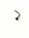 Amalfi Accessories Piercing pentru nas din oțel negru