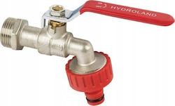 Hydroland Σφαιρική Βαλβίδα Λήψης 1/2'' Στυπιοθλίπτη Ταχυσύνδεσμο Λάστιχο Κήπου Z-cz15.zł Zkc-15-r-h/zł