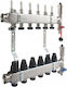 Distribuitor din Oțel Inoxidabil Inox cu 14 Circuite Debitmetre Valve Termostatice Valve de Golire Aerisitoare Automate