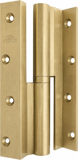 Scharnier Eckig Messing Schwerer Typ Riemen 120mm Matt Gold Metalor 310-3012