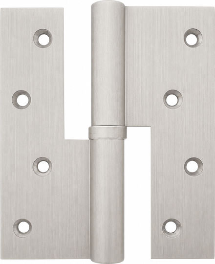 Metalltores Scharniere Messing Breit 120x96mm Matt Nickel