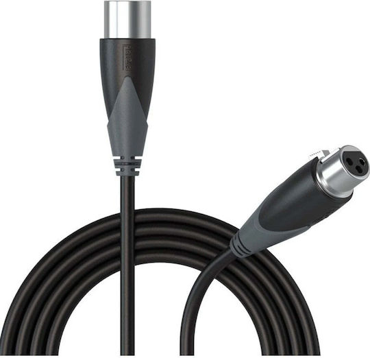 Procab Cable XLR male / XLR female - Μαύρο 10m 1KPCL150