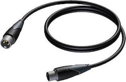 Procab XLR-Kabel Männlich / Weiblich - XLR Männlich / Weiblich Schwarz 5m CLD953/5