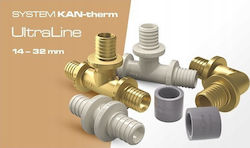 KAN-therm Tee De Conexiune Pentru Țevi Din Alamă 1/2" 16mm 2509258001
