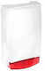 Commax Alarm-Sirene Batterie Externer Bereich 115dB 12V mit Weißem Licht 15.5x25cm