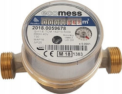 Ecomess Picoflux Μετρητής Νερού 1/2" 1 6m³/h – Ψηφιακός Μετρητής Κρύου Νερού