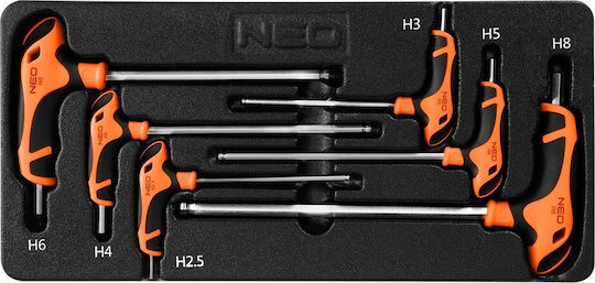 Neo Tools Set of 6 T-Shaped Allen Wrenches