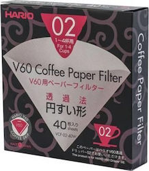 Hario 40 Хартиени Филтри за кафе Hario 40 Хартиени Филтри за кафе