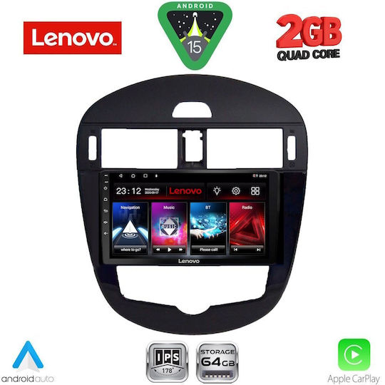 Lenovo Автомобилна Аудио Система за Nissan Pulsar 2014-2020 с Clima (Bluetooth/USB/Вграден Wi-Fi/GPS/Apple CarPlay/Android Auto) с Touch Screen 9"