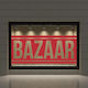 Schaufenster- und Wandsticker Ermäßigungen Bazaar 120x50cm