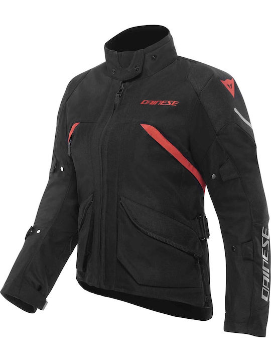 Tempest 4 D-Dry Women's Riding Jacket 4 Seasons Waterproof Black/Black/Red