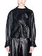 Leather Women's Biker Jacket Black