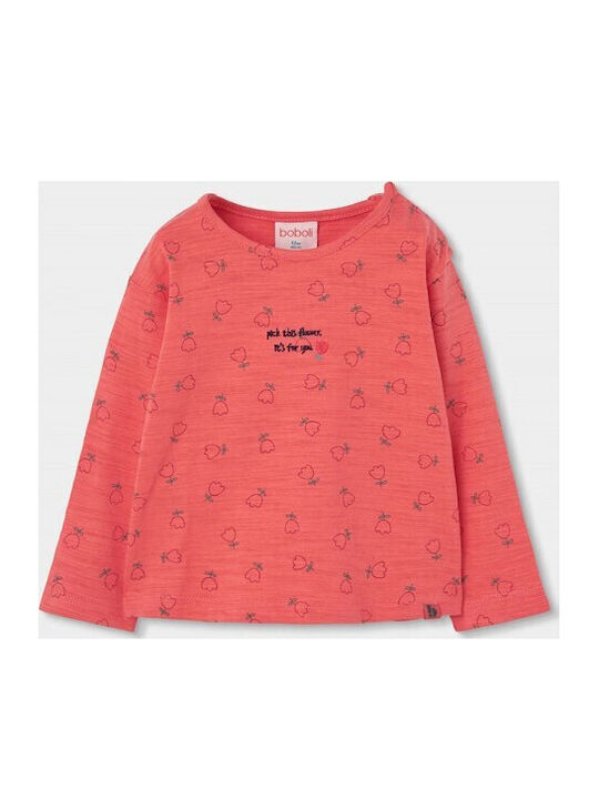 Kids Long-Sleeved Sweater Coral Flame