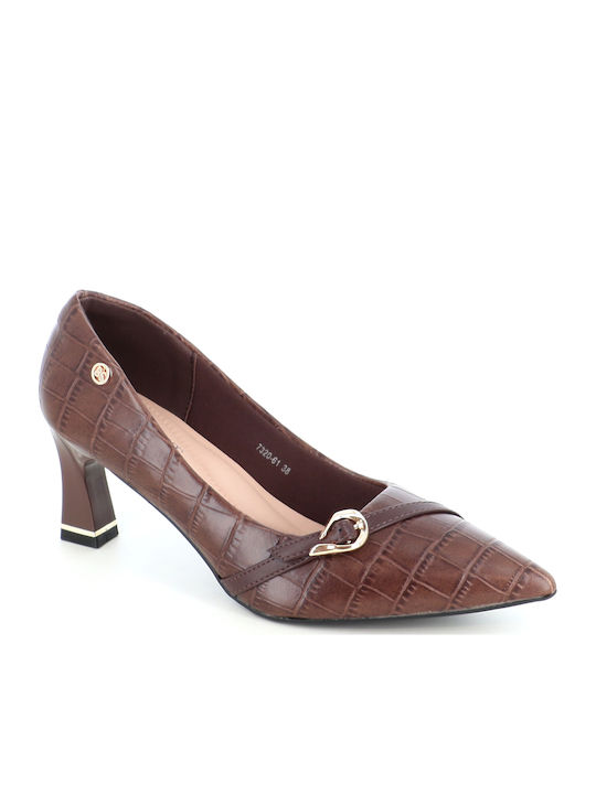 B-Soft Brown Heels 41/7320-61_Brown