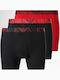 Herren Boxershorts Black-Cherry-Schwarz 3er Pack