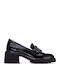 Lackleder Pumps Mit Mittelhohem Absatz Schwarz