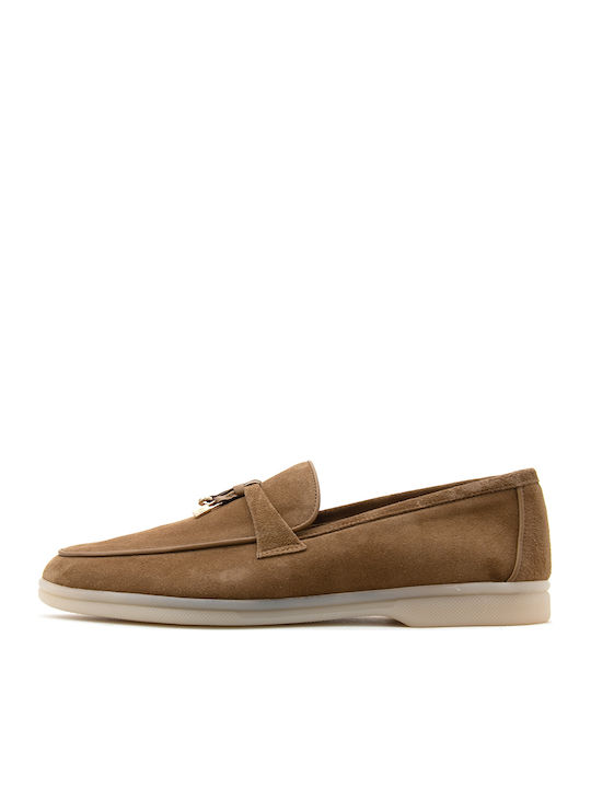 Δερμάτινα Γυναικεία Loafers σε Καφέ Χρώμα