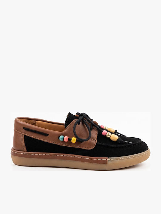 Safe Step Damen Mokassins aus Leder in Schwarz ...