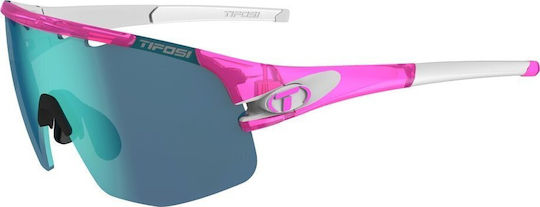 Tifosi Fahrradbrillen Sledge Lite Clarion mit Rosa Rahmen und Transparenten Linsen