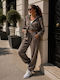 Set Damen Jogginghosen Grau