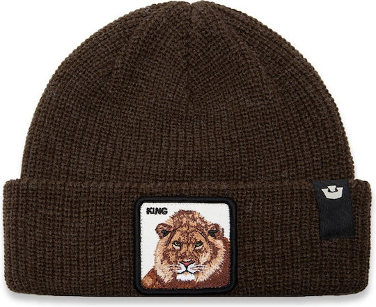 Unisex Beanie Strickmütze in Braun Farbe