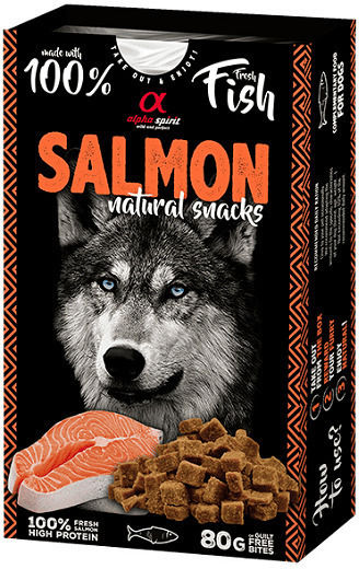 Alpha Spirit Вкусна Лакомство За Куче Сьомга 80гр