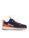 Kinder Sneaker Anatomisch Barfuß mit Bügel- und Schleifenverschluss Blau