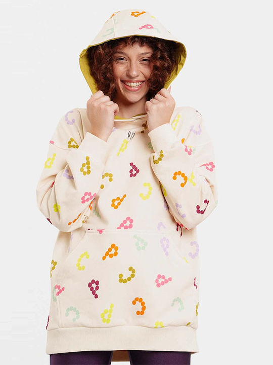 Women's Hooded Sweatshirt Beige