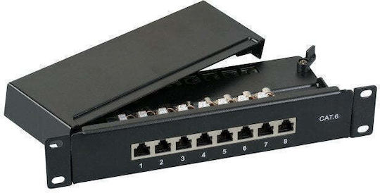 EFB Patch Panel For Rack 1U 10 Black