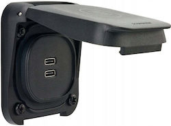 Φορτιστής Scanstrut Scanstrut Ventura Sc-v-usb-01 Διπλή Εξωτερική Πρίζα Φόρτισης Usb-c