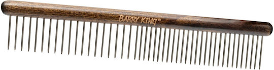 Barry King Гребен за Дългокосмести Кучета за Грижа за Козината Сив