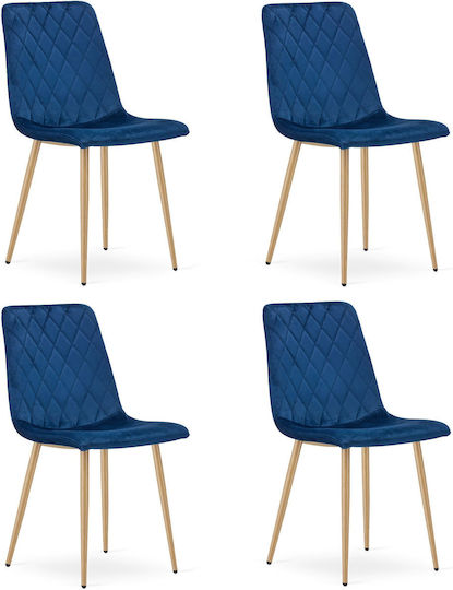 Leobert Ess- und Küchenstühle Samt Navy 4Stücke 67.5x59x58cm