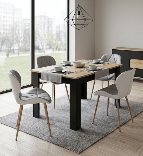Kitchen Chairs with Artificial Leather Upholstery Gray-White 2 Pieces 61x52x41cm