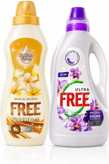 Set Gold Heart Conditioner 1l 40 Washes + Ultra Orchid Color Gel 2l 40 Washes