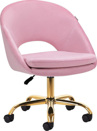 Samt Ess- und Küchenstuhl Rosa