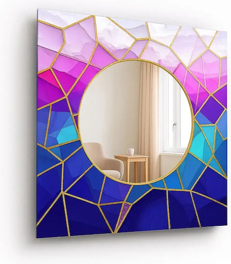 SteweHome Καθρέπτης Τοίχου με Πλαίσιο 80x80cm