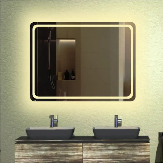 SteweHome Badezimmerspiegel Led 100x75cm