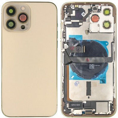 Apple Iphone 13 Pro Max Full Housing All Parts Vibra Nfc Charging Connector Power Volume Wifi Flash Flex Sim Tray Gold Grade A