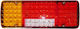 Ляво LED задно светло 12V 33x12 см стоп мигач за заден ход