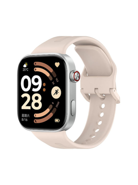 Xiaomi Band 10 Pro Redmi Watch 6 5 Monochrome Vertical Striped Silicone Buckle White Ivory