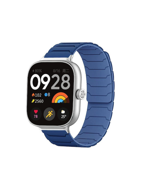 Xiaomi Band 10 Pro/9 Pro Redmi Watch 6 5 4 Xdfind Magnetic Silicone Watch Band Navy Blue