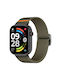 Xiaomi Band 10 Pro Redmi Watch 6 5 Bull Bead Buckle Elastic Nylon Watch Band Army Green